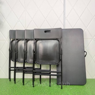 Набір складних меблів (Стіл та 4 стільці), Чорний (з сумкою) SW-00001541
Матеріа. . фото 10