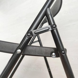 Складаний стілець чорний SW-00001608
Матеріал: сидіння та спинка виконані з полі. . фото 6