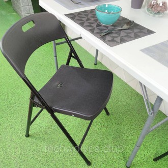 Складаний стілець чорний SW-00001608
Матеріал: сидіння та спинка виконані з полі. . фото 11