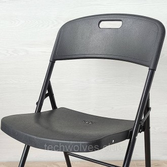 Складаний стілець чорний SW-00001608
Матеріал: сидіння та спинка виконані з полі. . фото 3