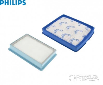 Комплект воздушных фильтров для пылесосов Philips (поролоновый с микрофильтром +. . фото 1
