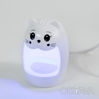 Лампа для ногтей Led, 6w, мини – портативная LED-лампа в виде милого котика. Иде. . фото 1