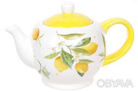 Заварювальний чайник 1 л Соковиті лимони Bona Di DM-488-Y виготовлений з надміцн. . фото 1