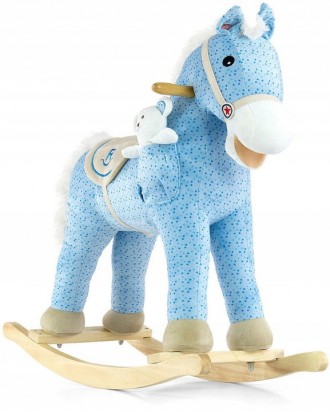 Лошадь - качалка Milly Mally Pony Bruno голубой
	Мягкая на ощупь, с нежной гриво. . фото 2