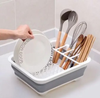 Складная сушилка для посуды поможет вам быстро и удобно высушить блюда и столовы. . фото 8