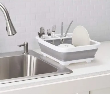 Складная сушилка для посуды поможет вам быстро и удобно высушить блюда и столовы. . фото 4