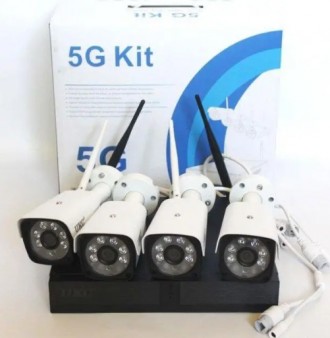 Беспроводной комплект видеонаблюдения 5G KIT 8004/6673, CAD Full HD, 4 WiFi каме. Киев. фото 1 Беспроводной комплект видеонаблюдения 5G KIT 8004/6673, CAD Full HD, 4 WiFi каме. Киев. фото 1
