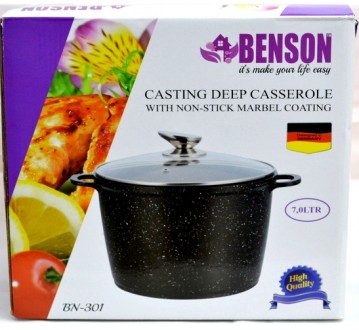Кастрюля Benson BN-301 - это глубокая кастрюля - казан для приготовления пищи об. . фото 7