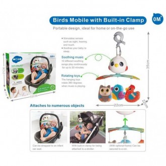Музыкальный мобиль карусель на коляску птички Hola Toys E 995 A. Ивано-Франковск. фото 1 Музыкальный мобиль карусель на коляску птички Hola Toys E 995 A. Ивано-Франковск. фото 1