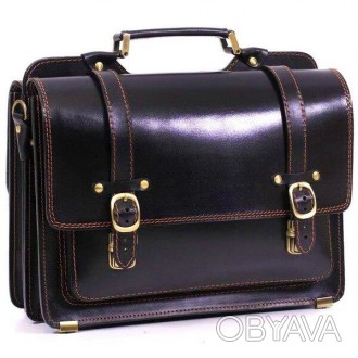 Стильний, оригінальний кежуал casual портфель на 2 відділення, ручної роботи з н. . фото 1