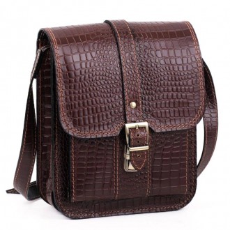 Стильна чоловіча сумка через плече, сумка месенджер коричнева кежуал, якісна з н. . фото 2