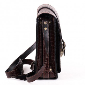 Стильна чоловіча сумка через плече, сумка месенджер коричнева кежуал, якісна з н. . фото 7