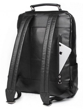 Місткий рюкзак із натуральної шкіри для ноутбука до 16". У рюкзак, крім ноутбука. . фото 9