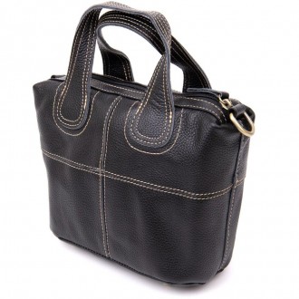 Компактна стильна жіноча шкіряна сумка. Виготовлена з якісної 100% натуральної ш. . фото 2