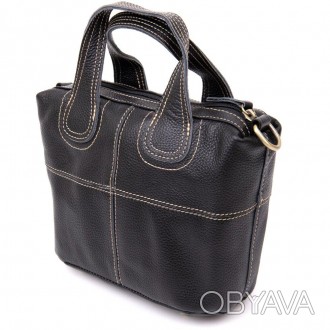 Компактна стильна жіноча шкіряна сумка. Виготовлена з якісної 100% натуральної ш. . фото 1