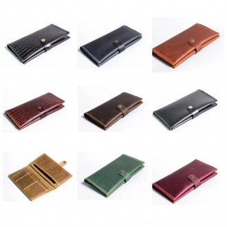 Стильний респектабельний гаманець коричневий вертикальний, гаманець, портмоне з . . фото 6