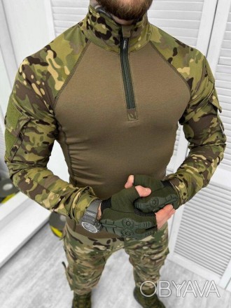 Тактична військова сорочка убакс стрейч ВСУ коричневий камуфляж