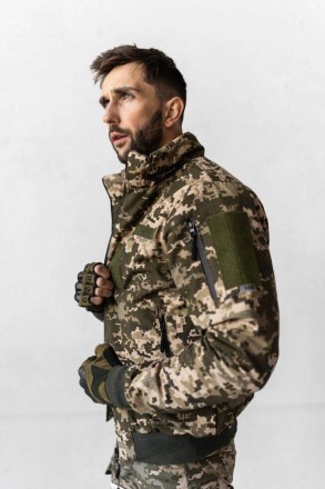 Тактична військова куртка бомбер демісезон з капюшоном, піксель камуфляж.
Вигото. . фото 4