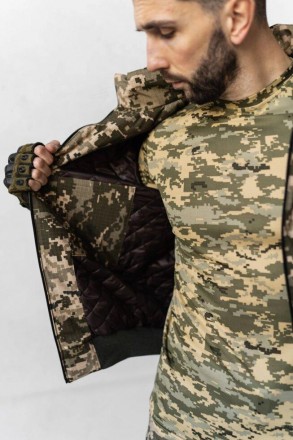Тактична військова куртка бомбер демісезон з капюшоном, піксель камуфляж.
Вигото. . фото 8