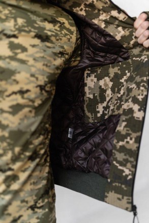 Тактична військова куртка бомбер демісезон з капюшоном, піксель камуфляж.
Вигото. . фото 7