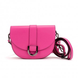 Стильна італійська рожева малинова сумочка з натуральної шкіри.
Розмір: 24 x 19 . . фото 7