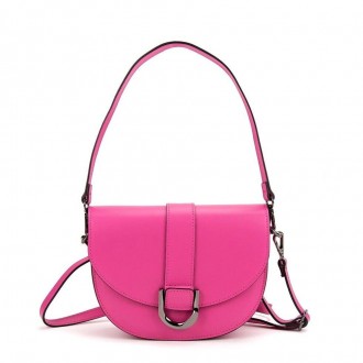 Стильна італійська рожева малинова сумочка з натуральної шкіри.
Розмір: 24 x 19 . . фото 3