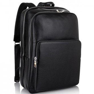 Шкіряний чоловічий рюкзак для ноутбука до 15” повсякденний, дорожній. Рюкзак виг. . фото 2