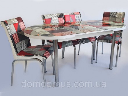 Комплект обеденной мебели с оригинальным декором практичен и удобен и станет укр. . фото 3