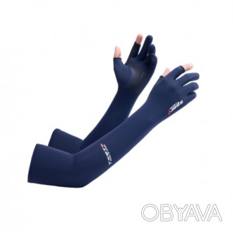 Длинные перчатки с защитой от УФ - лучей для занятий спортом на открытом воздухе. . фото 1