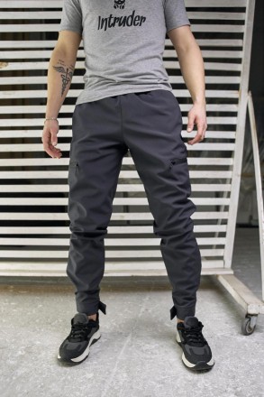 Чоловічі теплі брюки карго Softshell штани на мікрофлісі з кишенями софтшелл 'Re. . фото 2