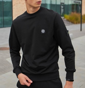 
 Свитшот Stone Island чорний 
Матеріал: 95% хлопок, 5% еластану (Турецька двохн. . фото 2