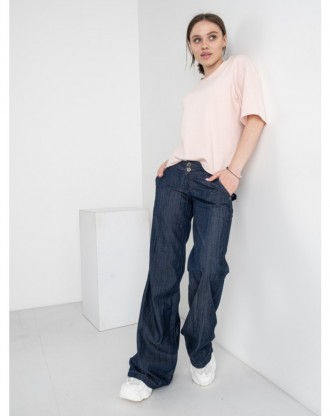 
 Джинсы широкие женские из тонкого джинса, к низу расширяются
Бренд; Jeans Wear. . фото 2