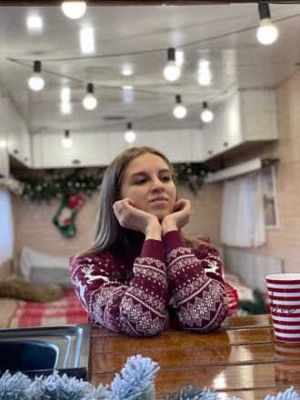 
 Жіночий новорічний зимовий светр із різдвяними оленями бордовий.
Тканина дуже . . фото 6