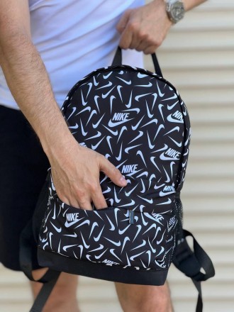 Чоловічий стильний рюкзак спортивний з принтом чорний
Розмір: 44 см х 30 см х 16. . фото 4