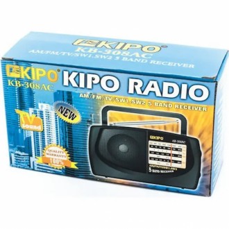 Радиоприемник KIPO KB-308AC переносной, пригодится в дороге, на пикнике, в коман. . фото 4