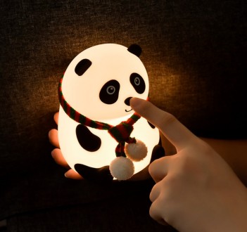 Силіконовий світильник "Панда" — оригінальний нічник, який зможе прикрасити не т. . фото 6