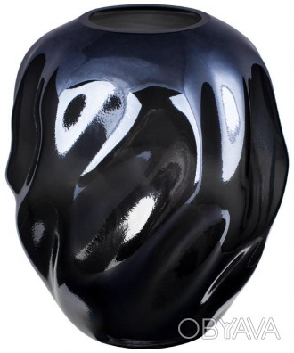Настольная стеклянная ваза Ariadne "Blue Steel" для особого настроения. Оригинал. . фото 1