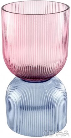 Настольная стеклянная ваза Ariadne "Carol" из комбинированного цветного стекла: . . фото 1