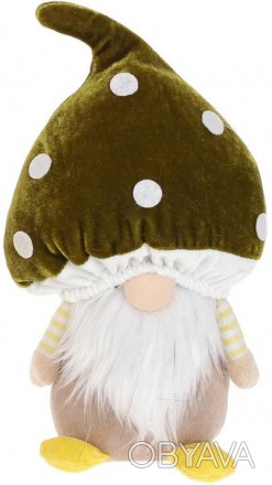 Мягкая игрушка «Гном-гриб» 22см, зеленая шапка