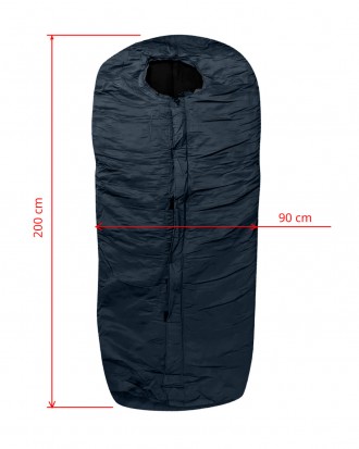 Армейский спальный мешок с чехлом для транспортировки молния расположена по цент. . фото 3