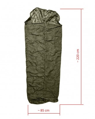 Армейский зимний спальный мешок с чехлом для укладки и сумкою для транспортировк. . фото 6