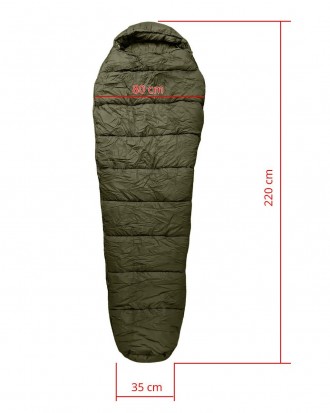 Армейский зимний спальный мешок с чехлом для укладки и сумкою для транспортировк. . фото 3