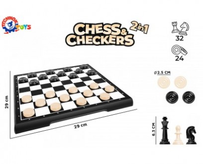 Набір шахів та шашок від виробника ТехноК Шахи і шашки – одні з найпопуляр. . фото 3