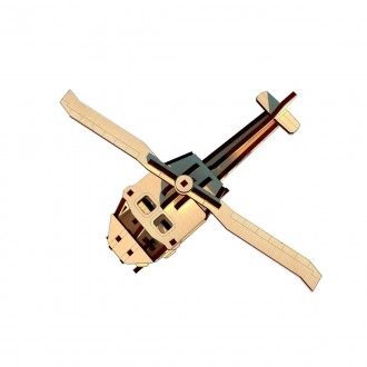 3D Пазл Вертолет Деревянный мини конструктор "Вертолет" - это увлекательный и об. . фото 4