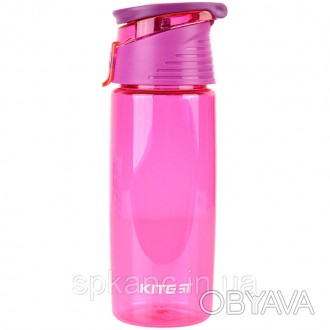 Бутылочка для воды Kite, 550 мл, темно-розовая. Изготовлена из тритана. Тритан –. . фото 1