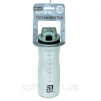 Бутылочка для воды Kite, 650 мл. Изготовлена из тритана. Тритан – надежный, проч. . фото 4