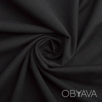 Трикотаж 240 гр/м2, черный, 100% хлопок - это высококачественный материал, идеал. . фото 1