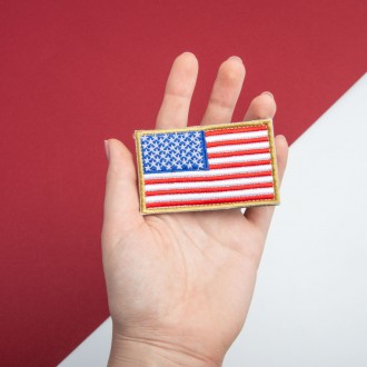 Шеврон на липучке "Флаг США" размером 5х8 см – это символ национальной гордости,. . фото 4