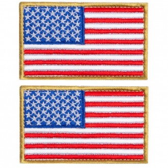 Шеврон на липучке "Флаг США" размером 5х8 см – это символ национальной гордости,. . фото 2