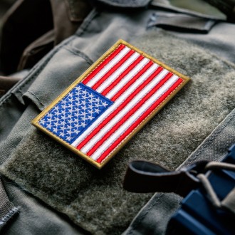 Шеврон на липучке "Флаг США" размером 5х8 см – это символ национальной гордости,. . фото 3